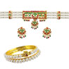 Jpearls Multicolor Choker Set with Bangles